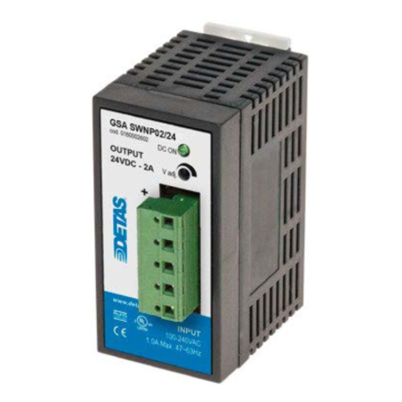 Detas alimentation 90-264 VAC (120-370 VDC) entrée sortie 24V 48Watt 2A réf : GSASWNP0224 code: 0160002602