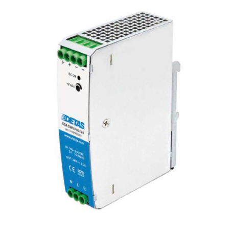 Detas alimentation 90-264 VAC (120-370 VDC) entrée sortie 24V 75Watt 3A réf : GSASWNP0324 code: 0160002603