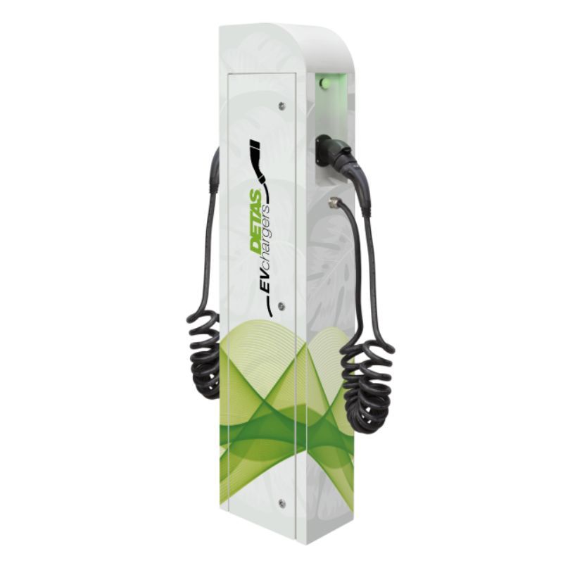 Detas single-phase charging station 2x7.4kW Apache T2C 40345