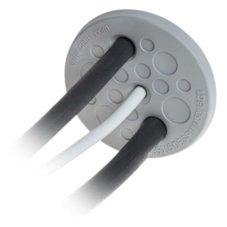DES-PM M50 | 9G Pase de cable de membrana doble de 1 gipo 1 gris